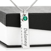 The Zodiac Stone Is A Personalized Birthstone Engraved Necklace - Life Science Awareness