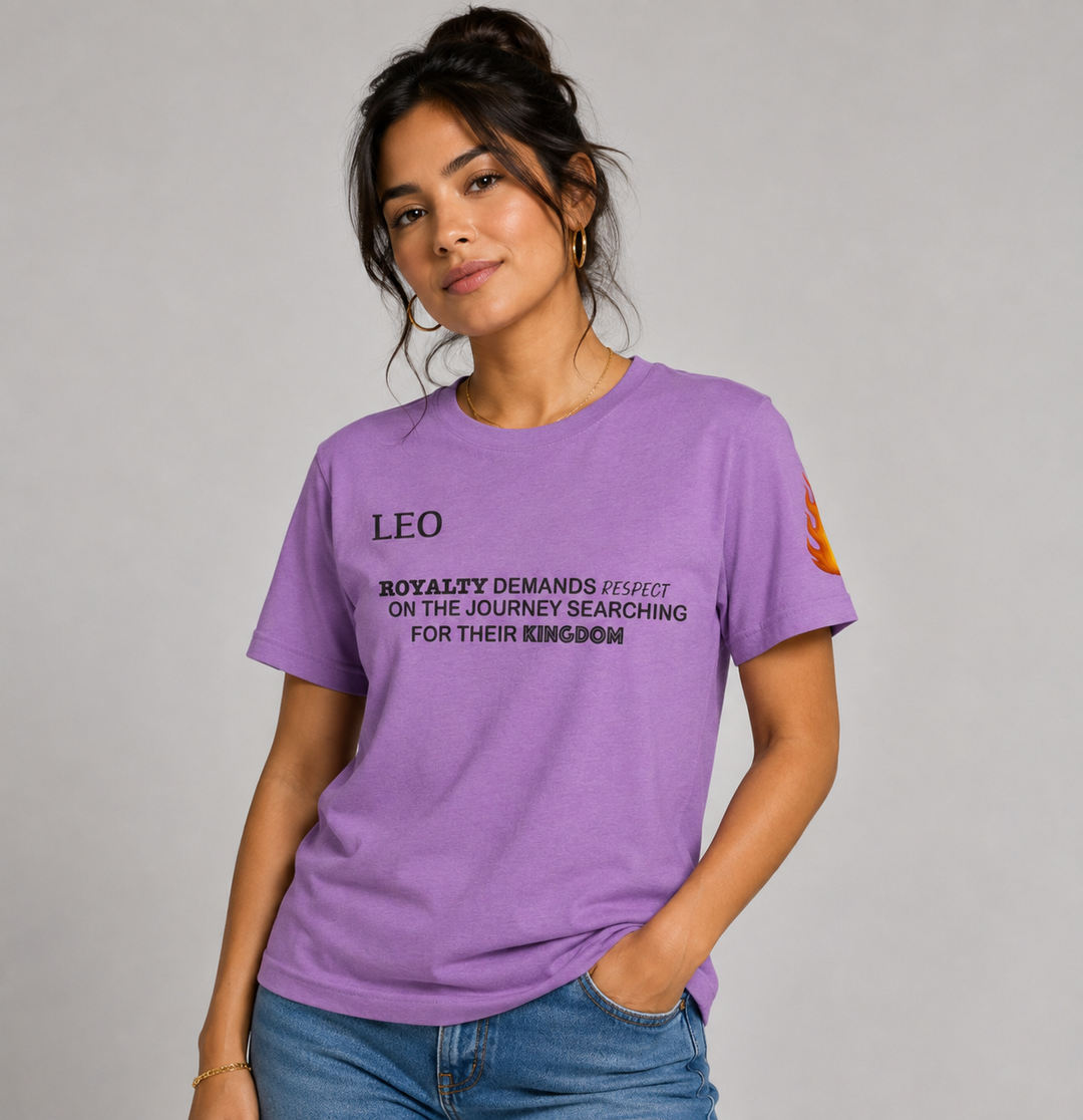 Leo Zodiac Shirt | Royal Energy Statement Tee