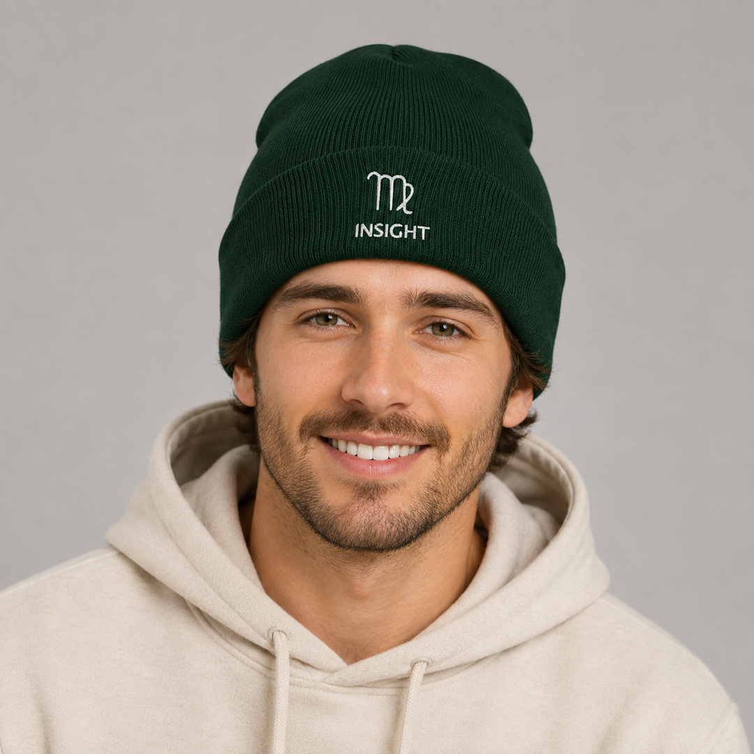 Virgo Insight Beanie — Embroidered Earth Sign Beanie