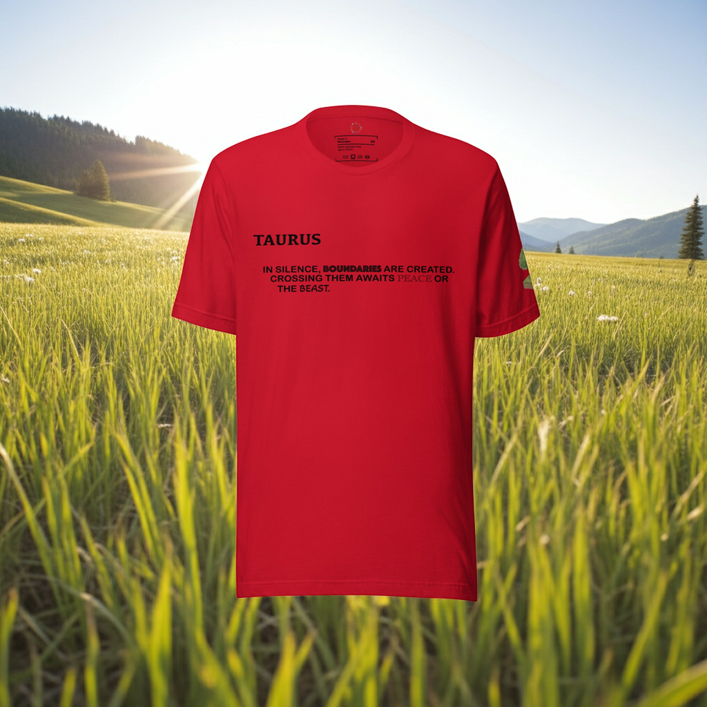 Taurus Statement Tee —  Silent Strength Earth Sign AstroZodiac360 Zodiac Shirt