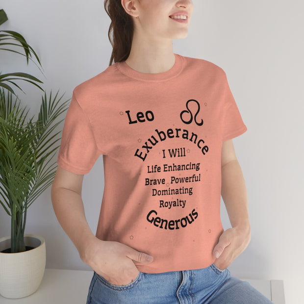 AstroZodiac Leo Unisex Shirt | Zodiac Sign Affirmation shirt | Horoscope shirt |