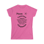 Pisces Persona SoftTee | Zodiac Sign Affirmation shirt | Horoscope shirt |