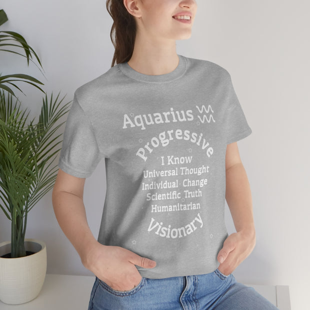 AstroZodiac Aquarius Unisex Shirt | Zodiac Sign Affir