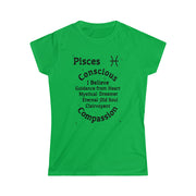 Pisces Persona SoftTee | Zodiac Sign Affirmation shirt | Horoscope shirt |