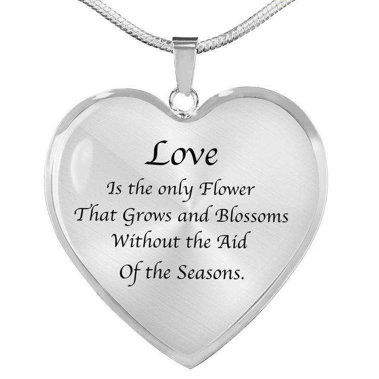 K. Gibran Collection | Stainless Steel or 18K Gold Plated | Heart Pendent - Life Science Awareness