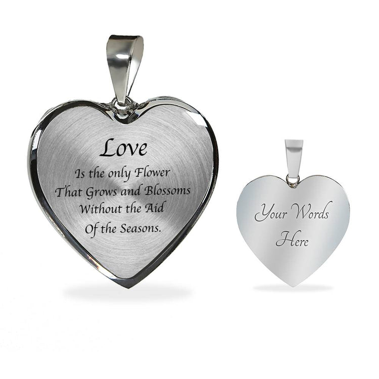 K. Gibran Collection | Stainless Steel or 18K Gold Plated | Heart Pendent - Life Science Awareness