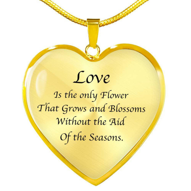 K. Gibran Collection | Stainless Steel or 18K Gold Plated | Heart Pendent - Life Science Awareness