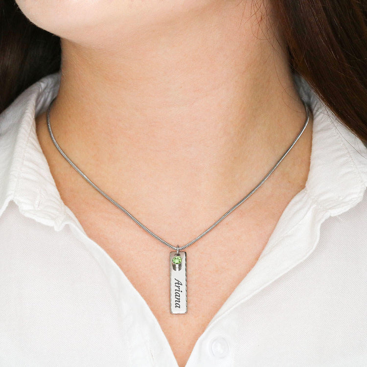 The Zodiac Stone Is A Personalized Birthstone Engraved Necklace - Life Science Awareness