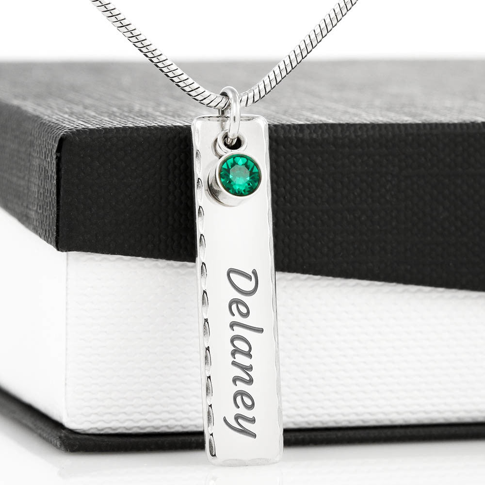 The Zodiac Stone Is A Personalized Birthstone Engraved Necklace - Life Science Awareness