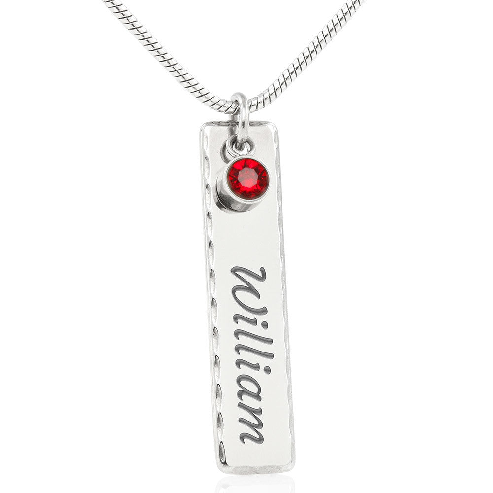 The Zodiac Stone Is A Personalized Birthstone Engraved Necklace - Life Science Awareness