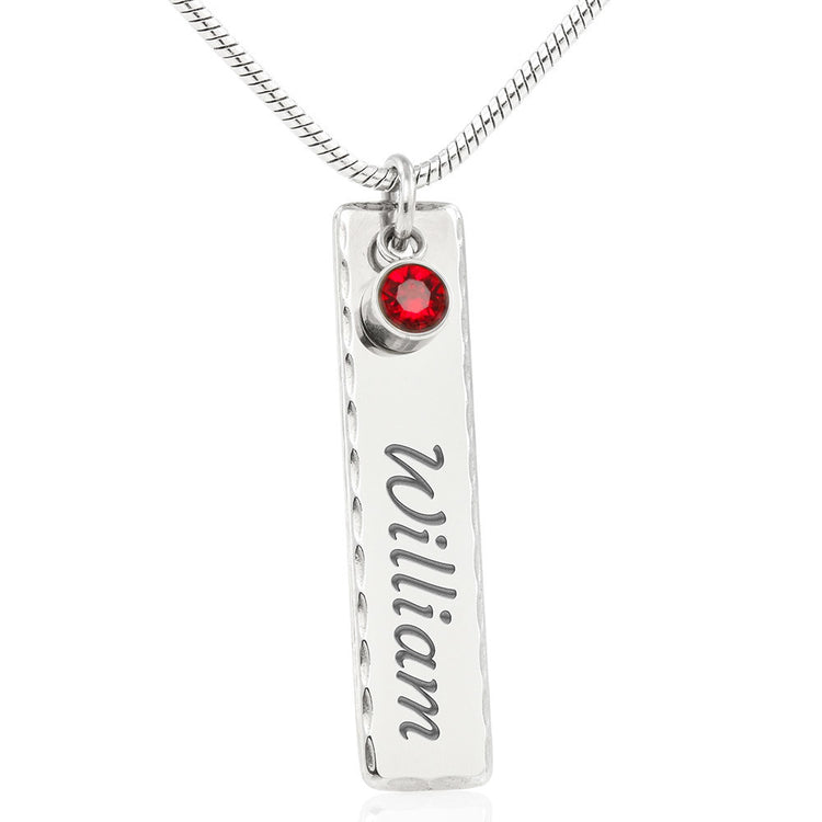 The Zodiac Stone Is A Personalized Birthstone Engraved Necklace - Life Science Awareness