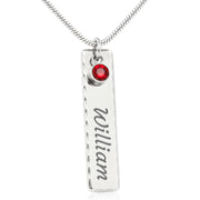 The Zodiac Stone Is A Personalized Birthstone Engraved Necklace - Life Science Awareness