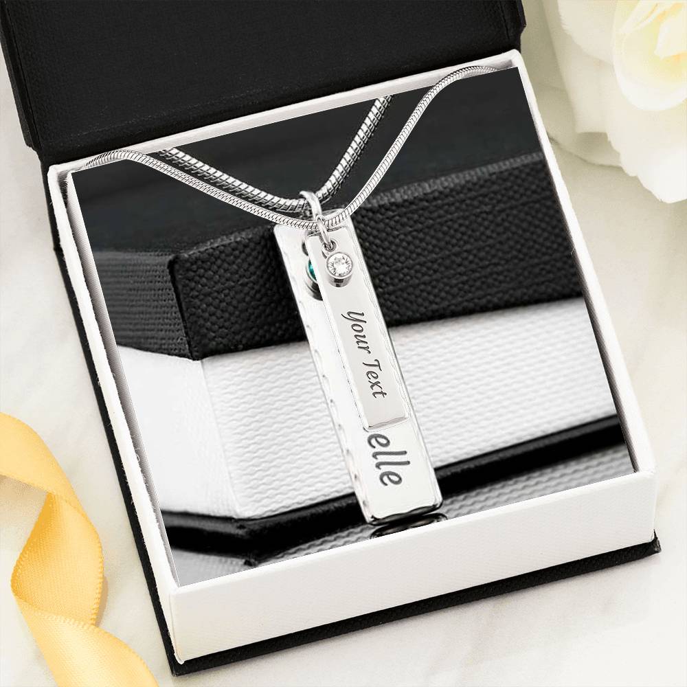 The Zodiac Stone Is A Personalized Birthstone Engraved Necklace - Life Science Awareness