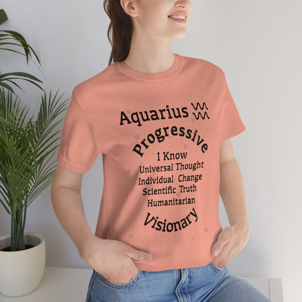 AstroZodiac Aquarius Unisex Shirt | Zodiac Sign Affirmation shirt | Horoscope shirt |